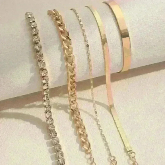 New Gold-Tone Bracelet Set: A stunning set of gold-tone bracelets - Picture 3 of 3